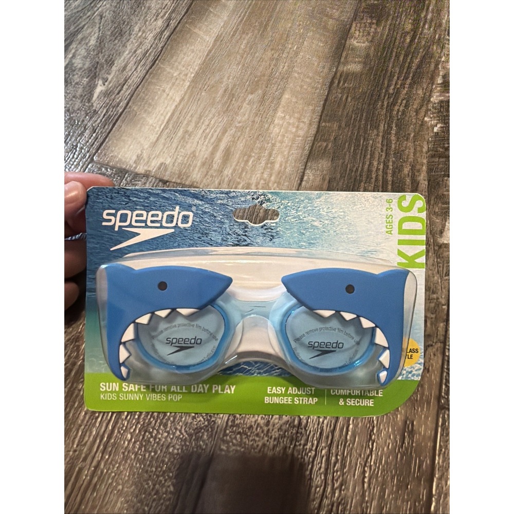 Speedo Kids Swim Goggles Shark Sunglass Style Children Ages 3-6
